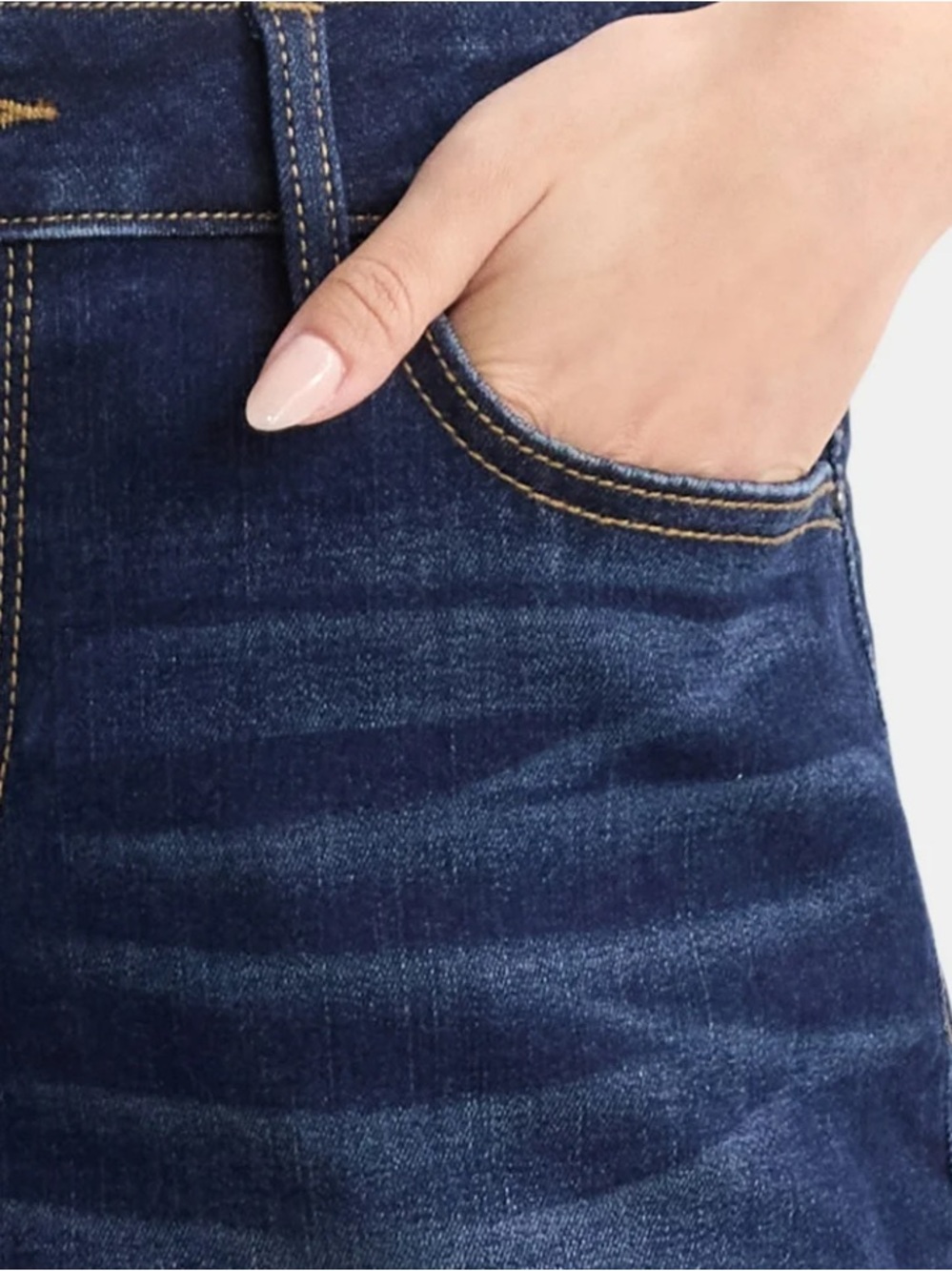 TIME & TRU 💙 DARK WASH CUFFED HEM MID-RISE DENIM SHORTS 💙 SIZE 10 🌟NWT🌟 - Picture 8 of 17
